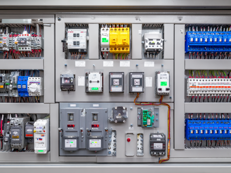 painel elétrico, disjuntores, distribuição de energia, quadro de comando, automação elétrica, relé de proteção, infraestrutura elétrica, segurança energética